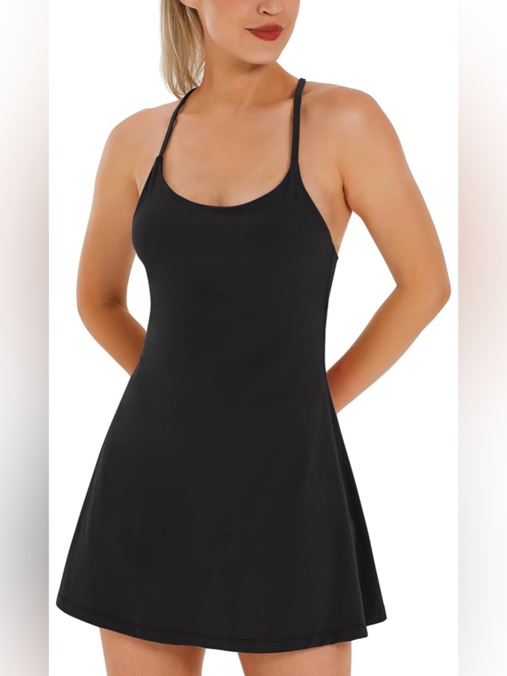 Black Athletic Tennis Dress
